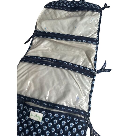 VERA BRADLEY Vintage Nantucket Navy Travel Makeup Case - Picture 4 of 7